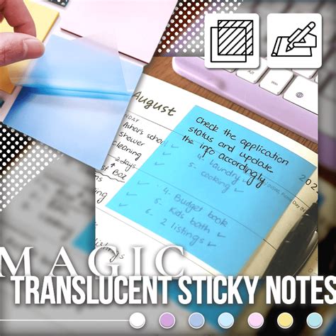 Magic translucen sticky notes